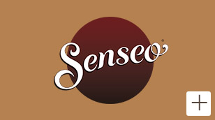 SENSEO&reg; logo uz brūna fona