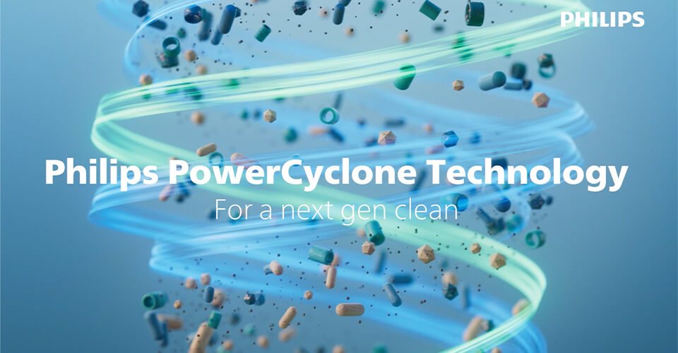Philips&nbsp;AquaTrio 9000.&nbsp;sērijas bezvadu putekļsūcējs&nbsp;&mdash; videoklips par tehnoloģiju PowerCyclone