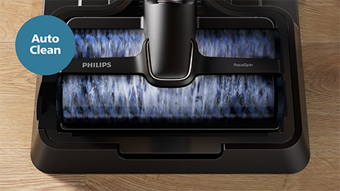 Philips&nbsp;AquaTrio 9000.&nbsp;sērijas sausās un mitrās uzkop&scaron;anas bezvadu putekļsūcējs higiēniskās automātiskās tīrī&scaron;anas sistēma