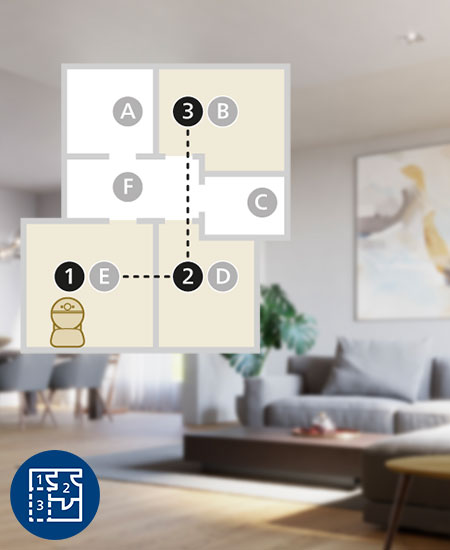 istabas, kuru tīrīt, atlase, lietotne HomeRun