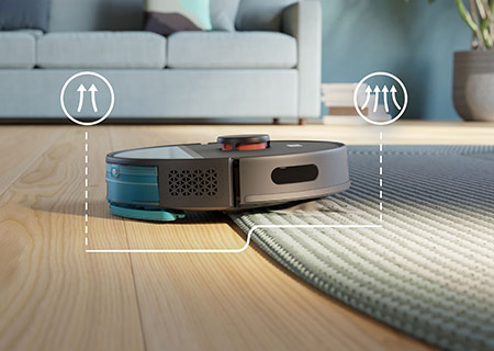 Vibrējo&scaron;ās slotas tehnoloģija saudzīgi, tomēr efektīvi likvidē pēdu nospiedumus, XV7100