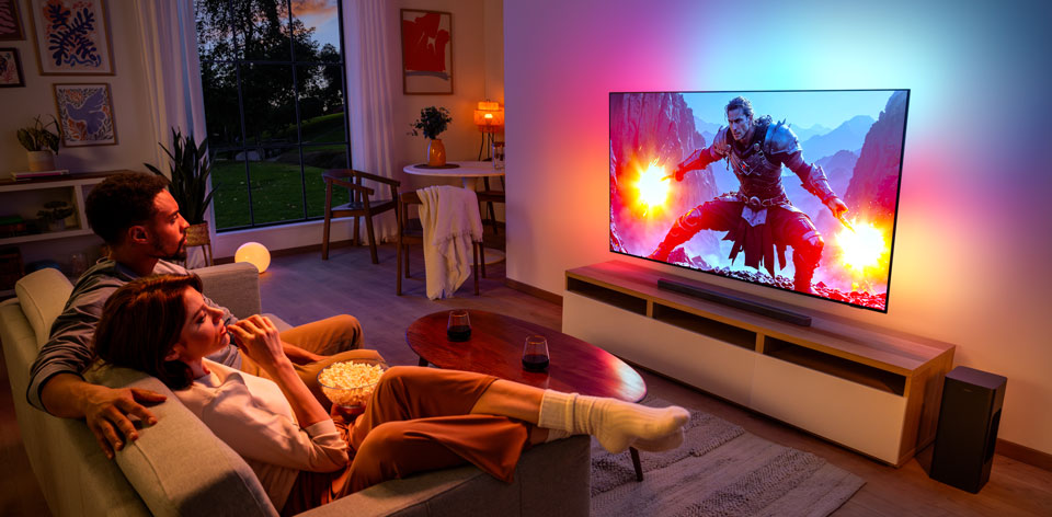 Ambilight televizoros ir pieejamas filmas